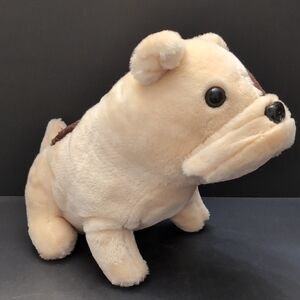 VGT,London Fog Plush Tan/Brown Bulldog Toy.